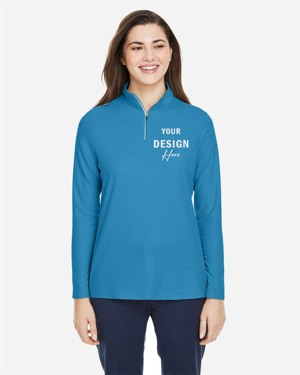 CORE365 - Women's Fusion ChromaSoft™ Pique Quarter-Zip Pullover - CE405W