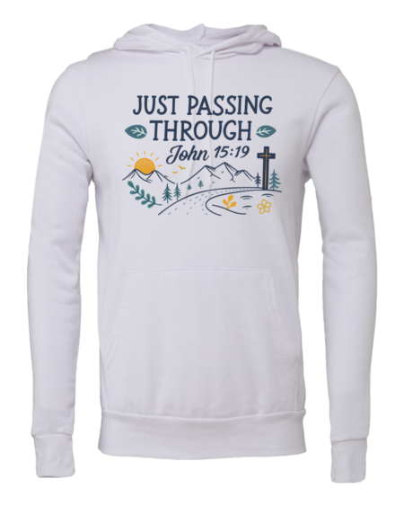 Just Passing Through Hoodie Sweatshirt_White