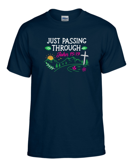 Just Passing Through Premium T-Shirt_Navy Blue