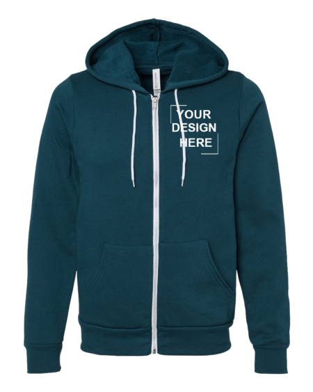 BELLA +CANVAS - Unisex Sponge Fleece Full-Zip Hoodie Sweatshirt - 3739